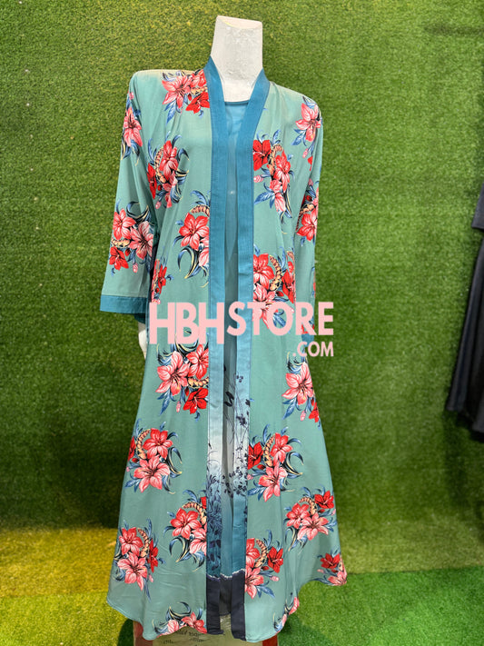 Blue Printed Kimono Summers