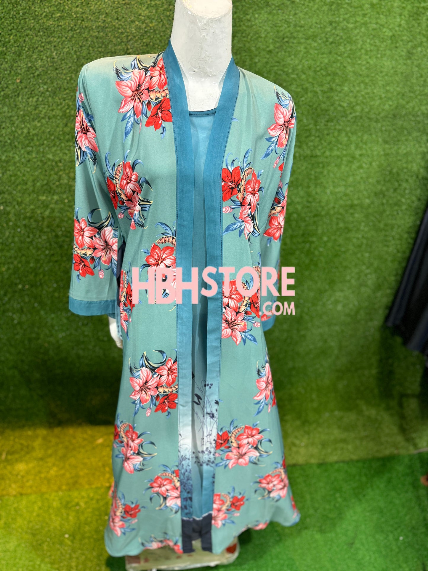 Blue Printed Kimono Summers