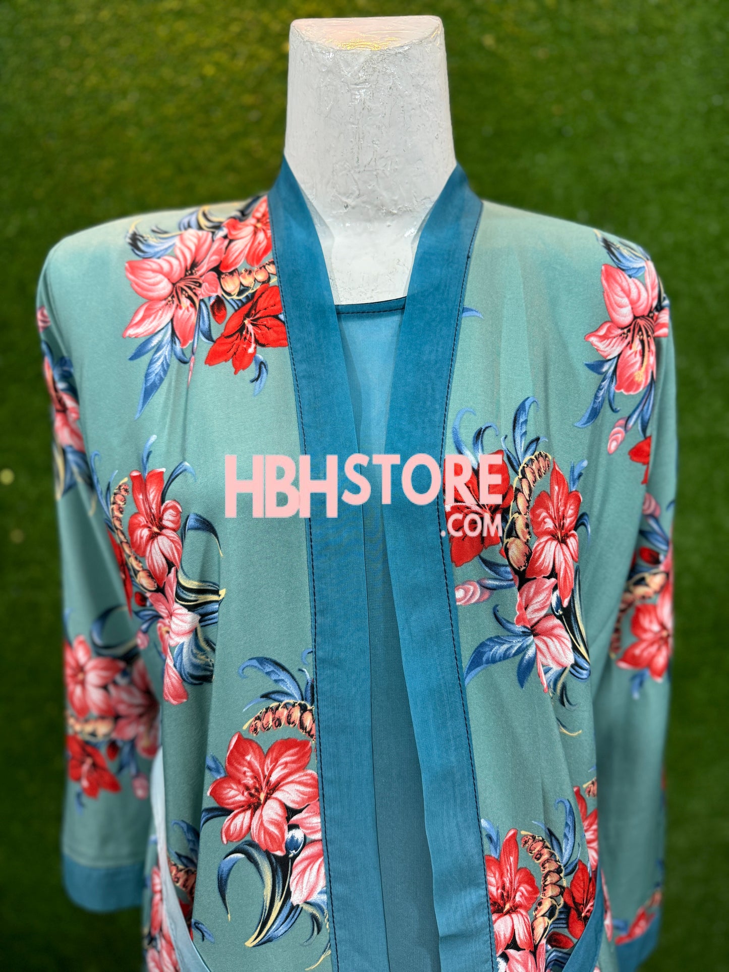 Blue Printed Kimono Summers