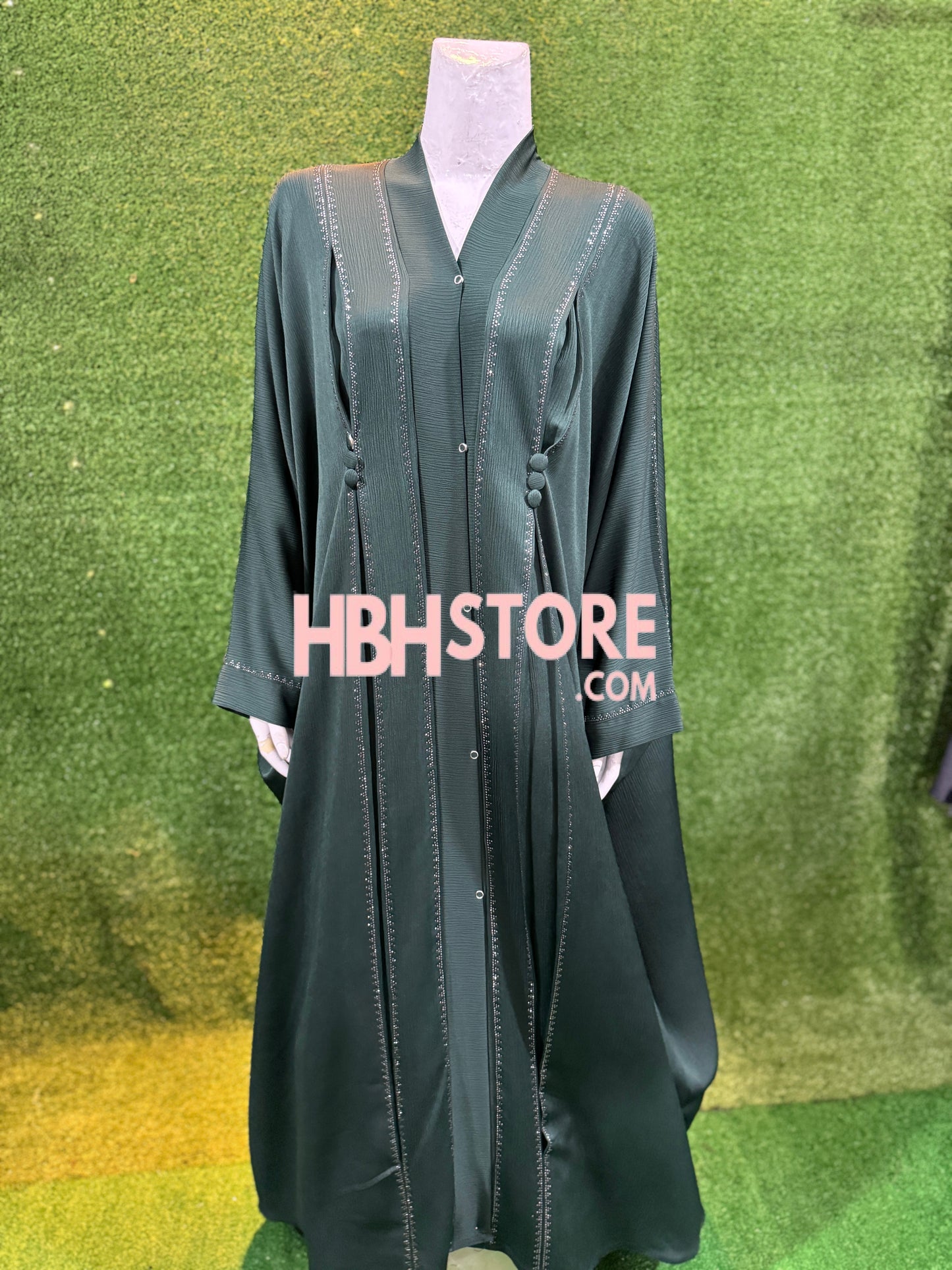 Dubai Kaftan With Button Pleats