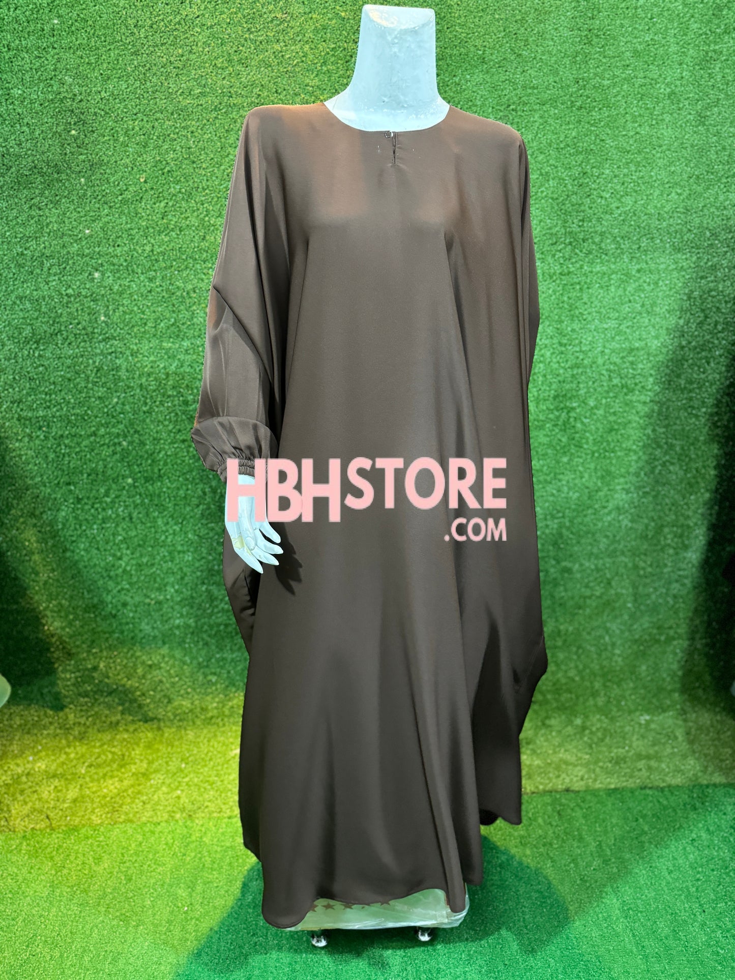 Plain Kaftan with Elastic Slevees