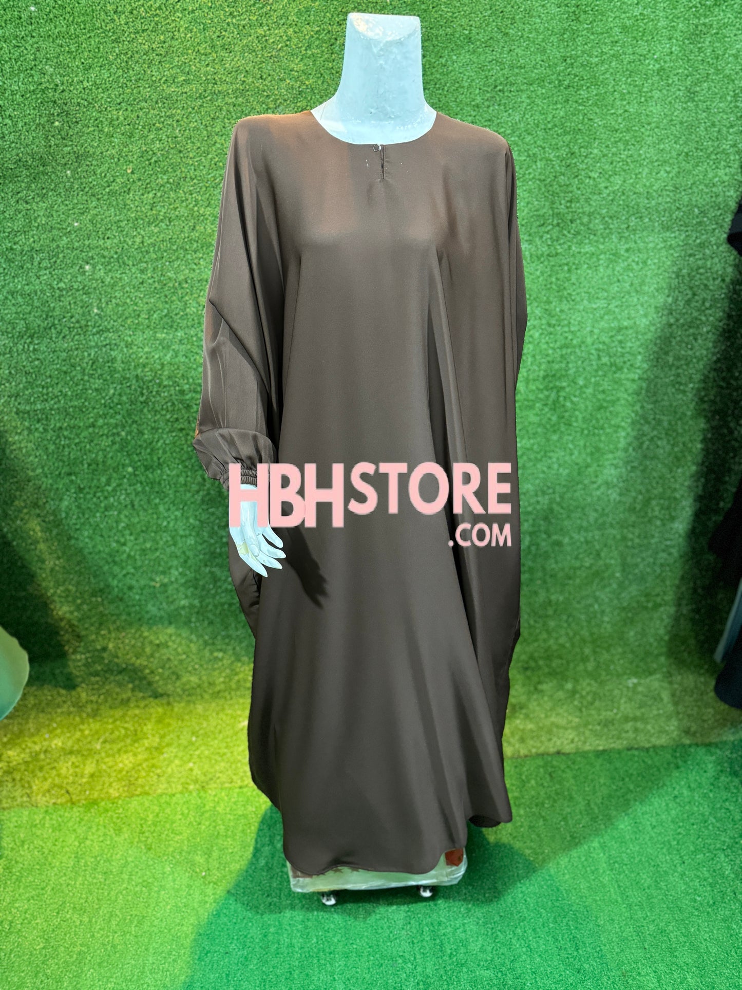 Plain Kaftan with Elastic Slevees