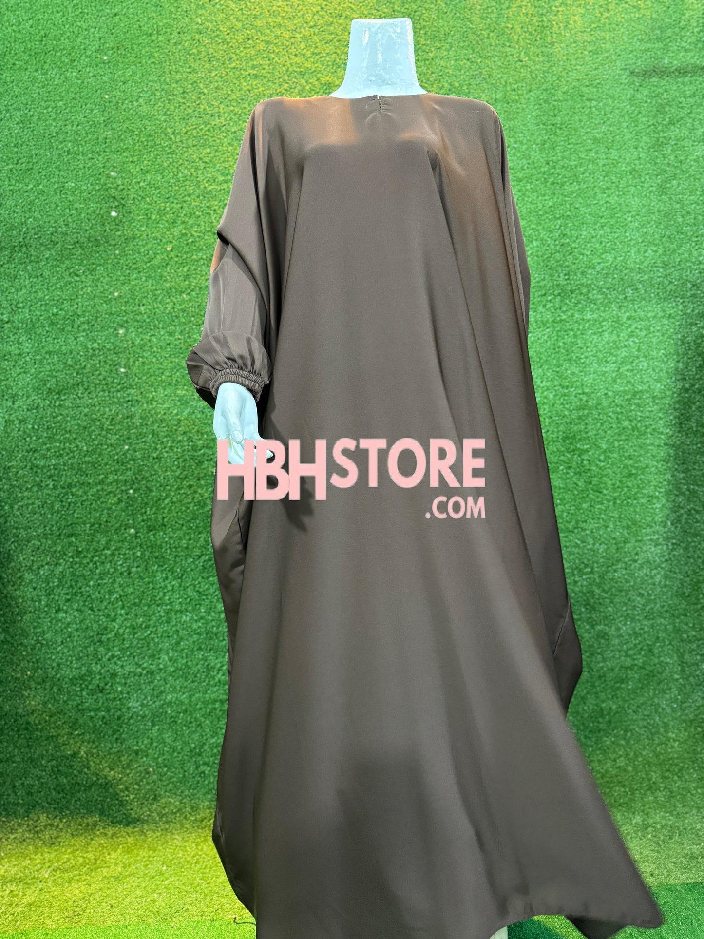 Plain Kaftan with Elastic Slevees