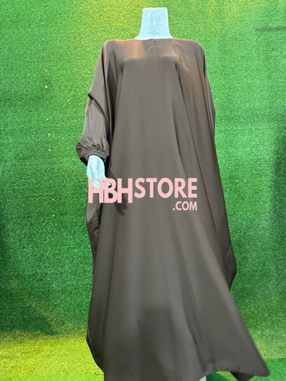 Plain Kaftan with Elastic Slevees