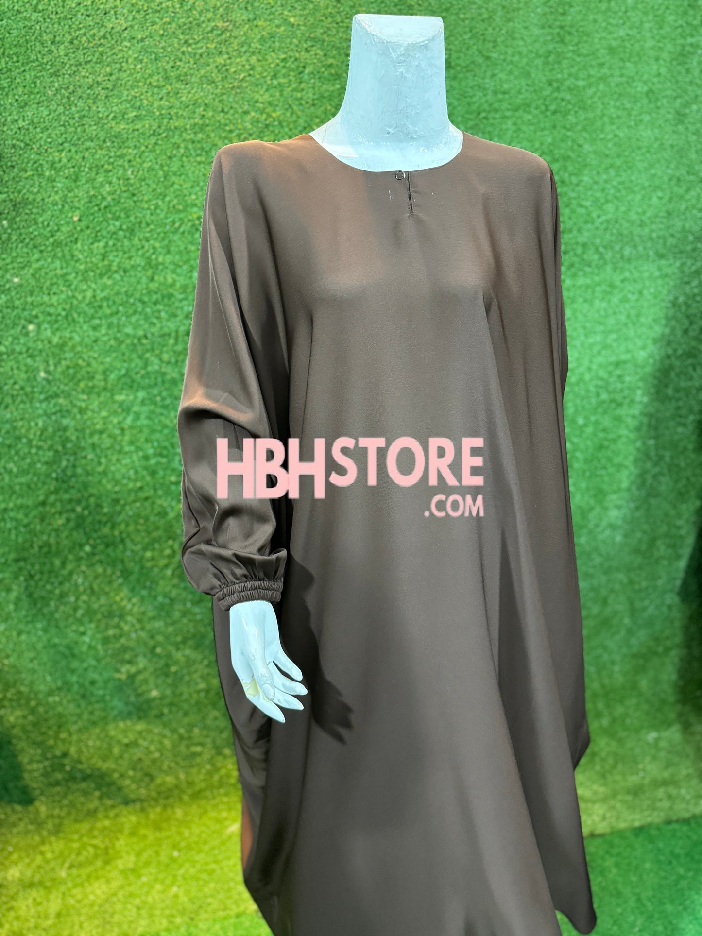 Plain Kaftan with Elastic Slevees