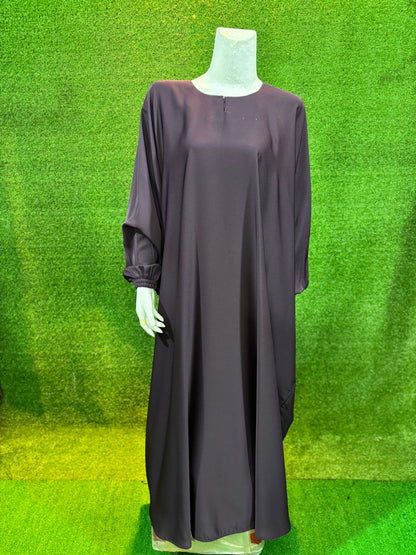 Plain Kaftan with Elastic Slevees