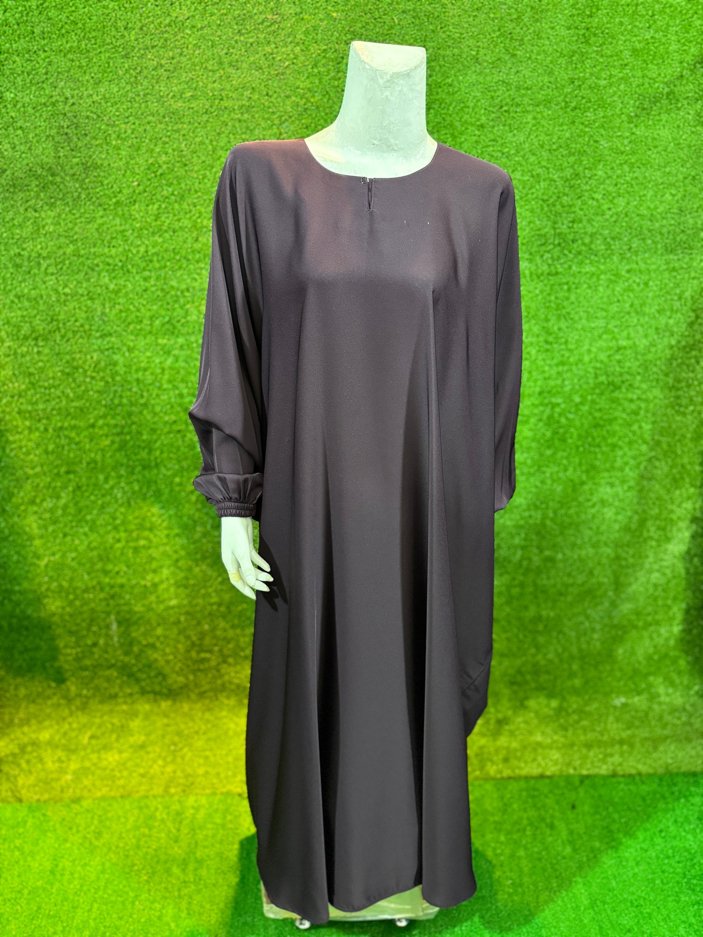 Plain Kaftan with Elastic Slevees