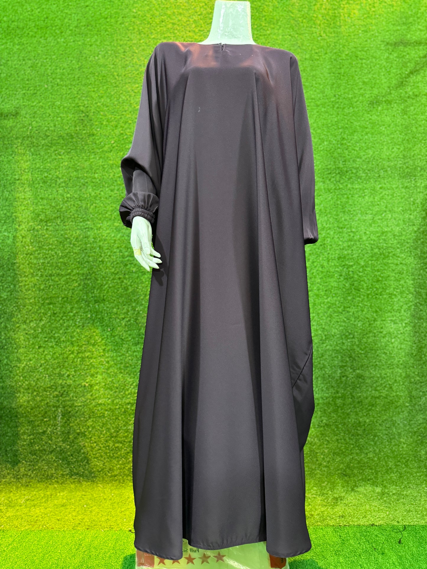 Plain Kaftan with Elastic Slevees