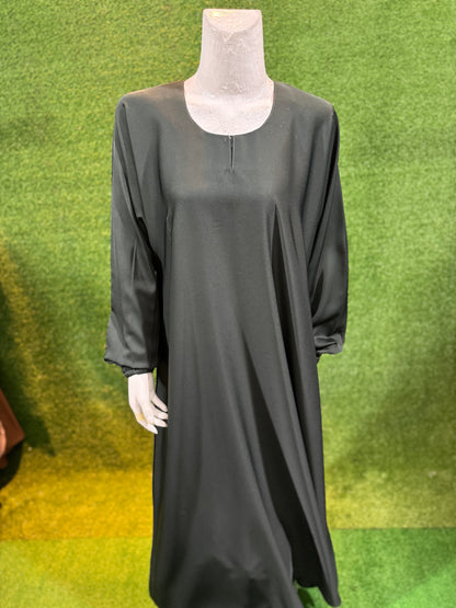 Plain Kaftan with Elastic Slevees