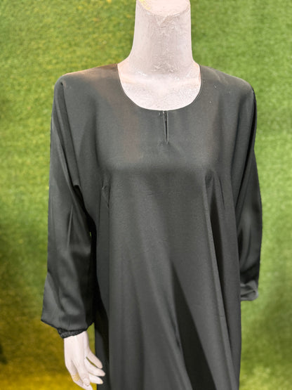 Plain Kaftan with Elastic Slevees