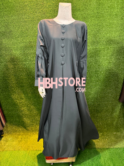 Button Pleats Abaya