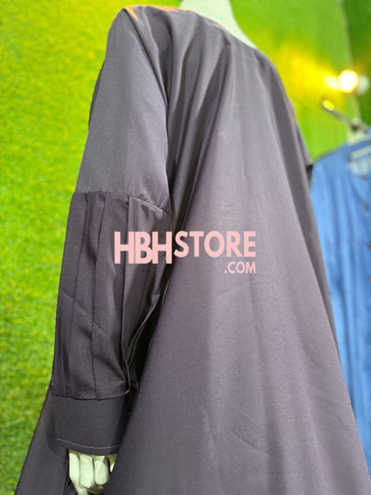 Button Pleats Abaya