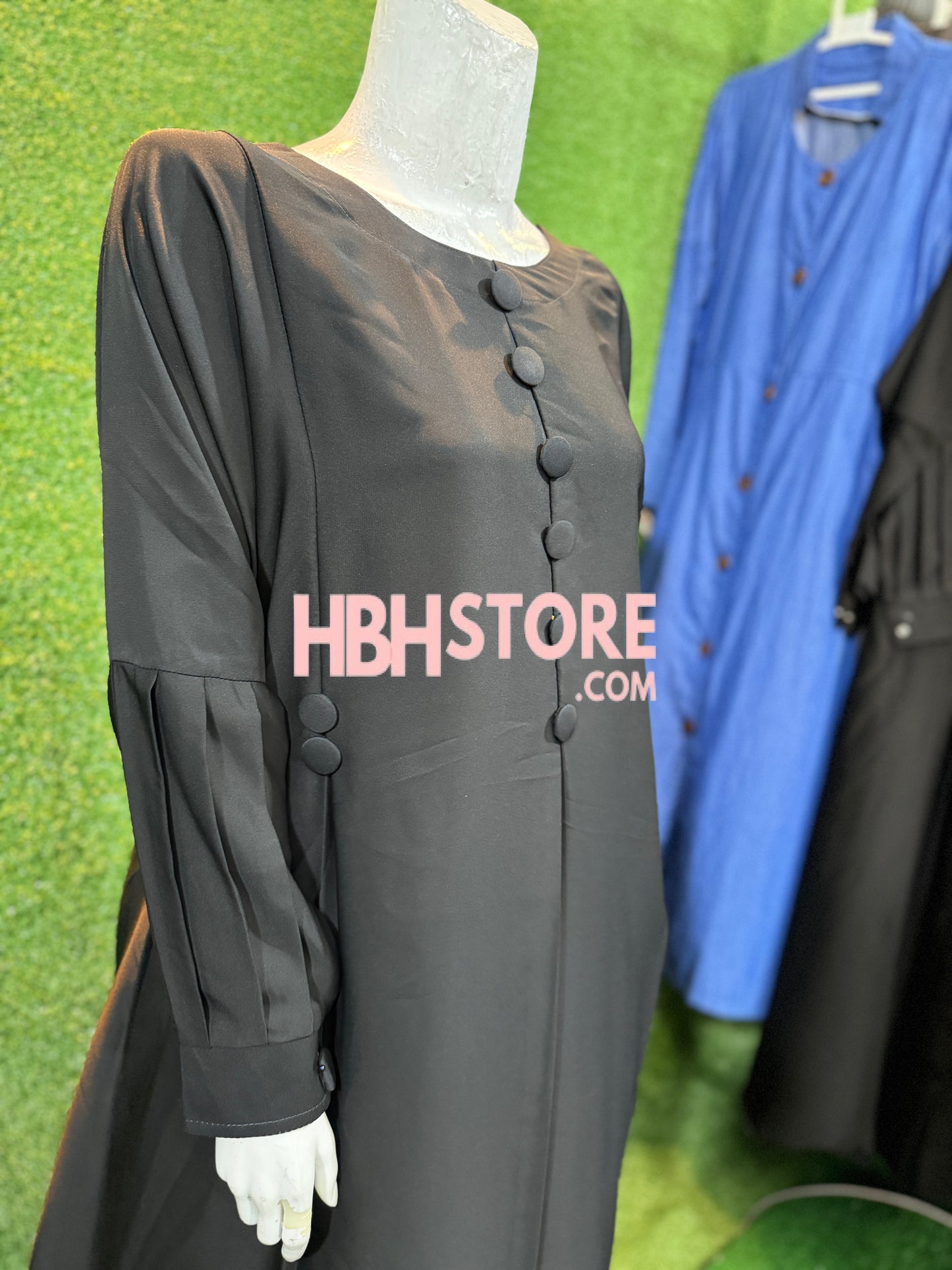 Button Style Pleates Sleeves