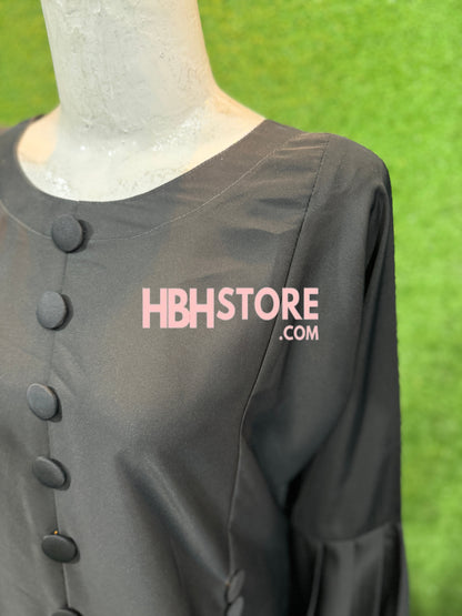 Button Style Pleates Sleeves