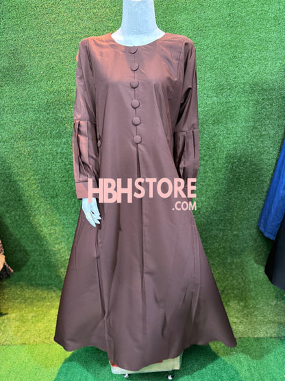 Button Style Pleates Sleeves