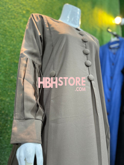 Button Style Pleates Sleeves