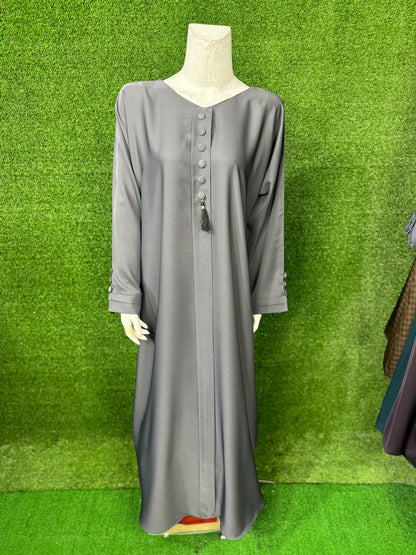 Buttons Front Close abaya