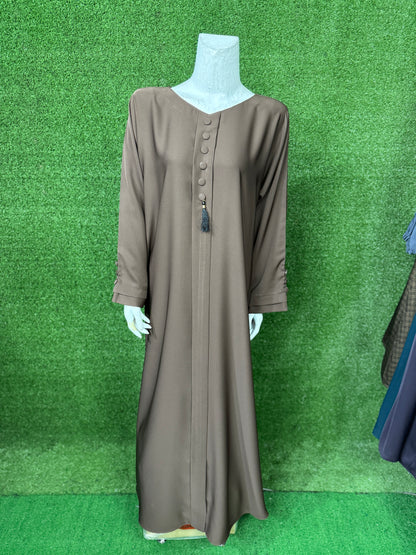 Buttons Front Close abaya