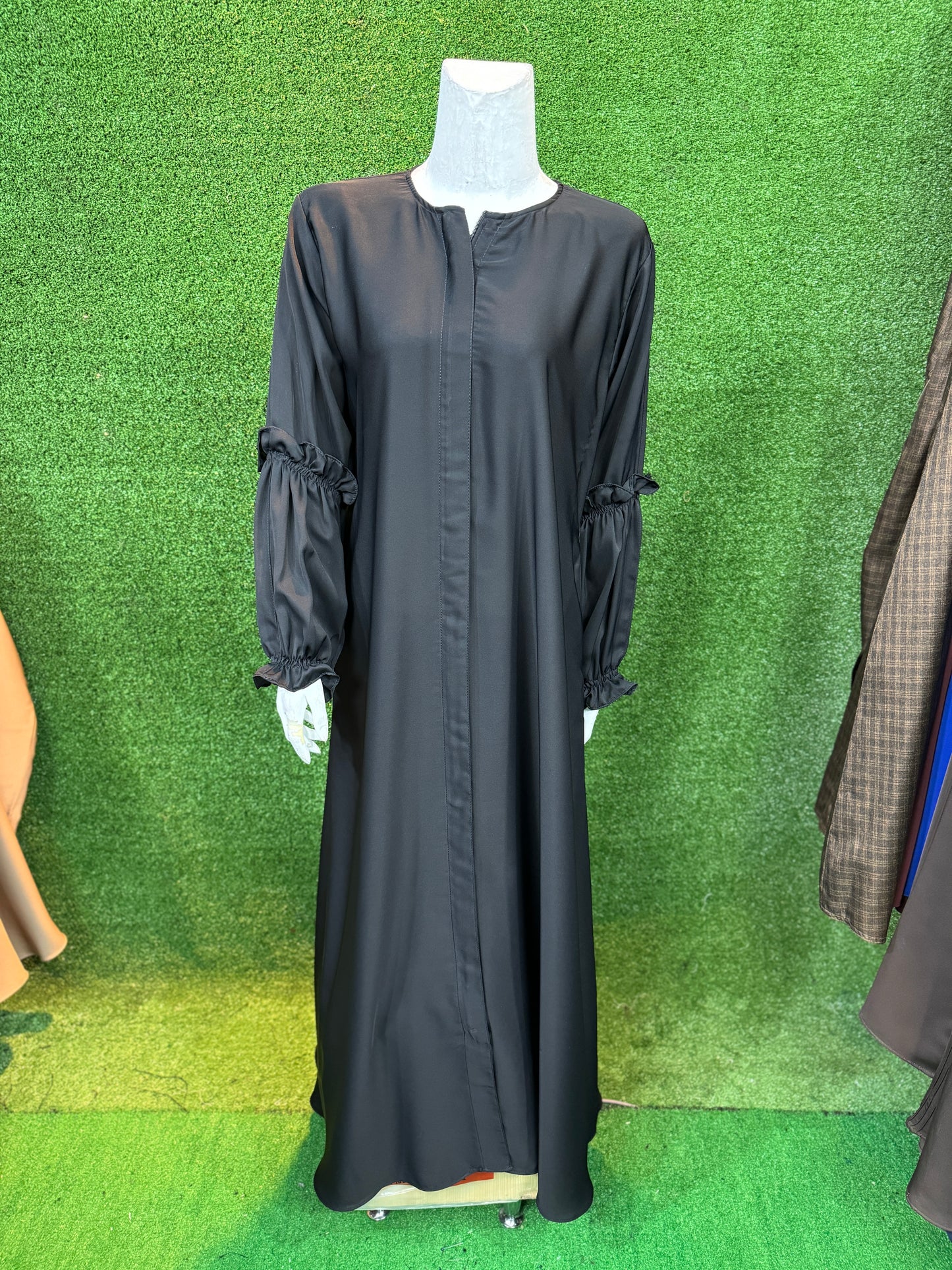 Front open Zipper abaya