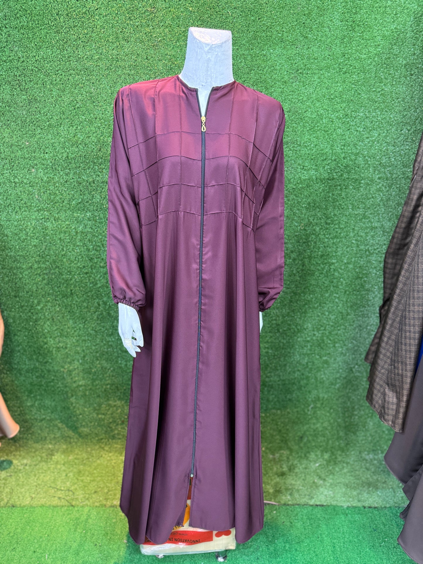 Front open Zipper Abaya