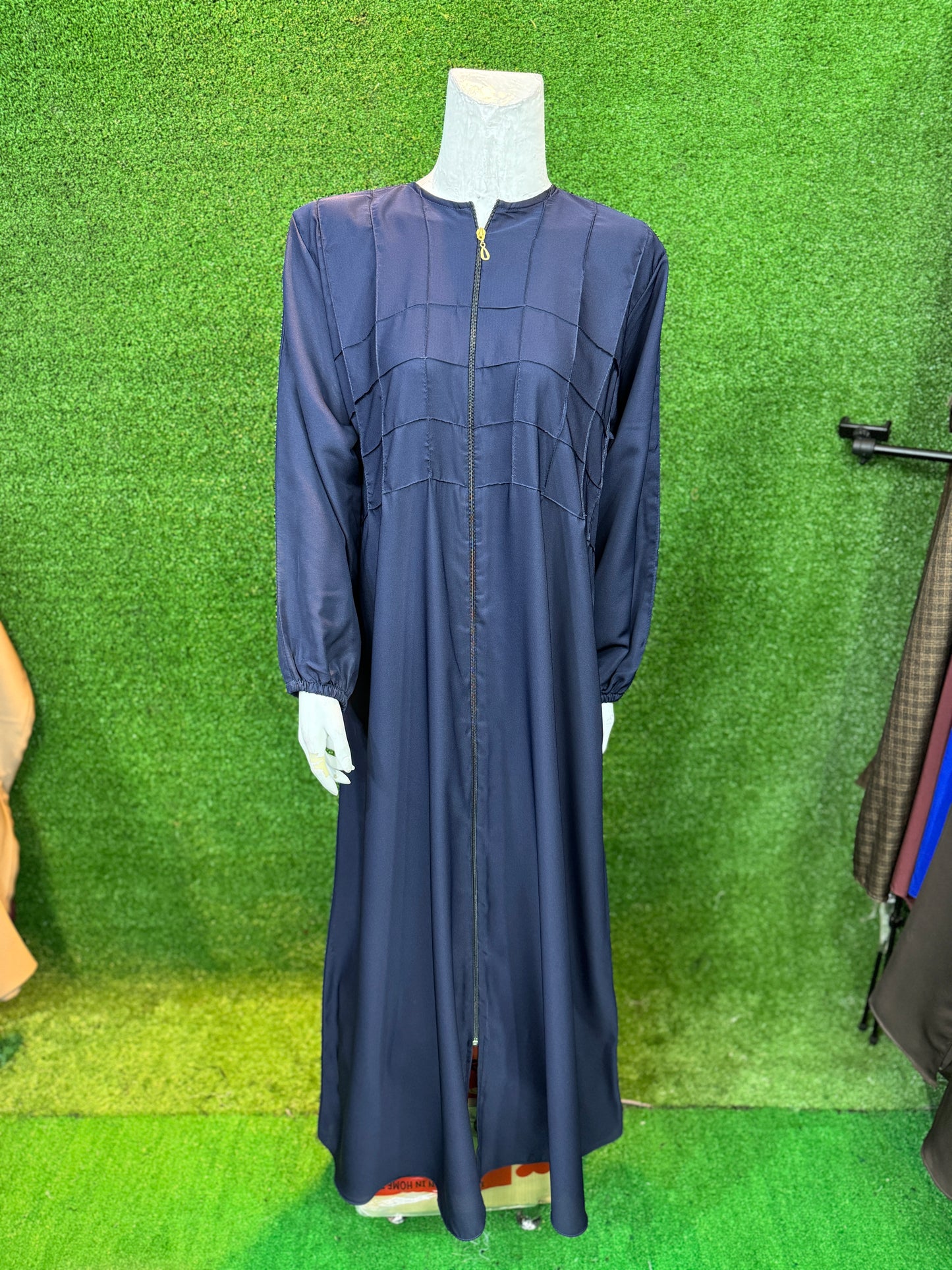 Front open Zipper Abaya