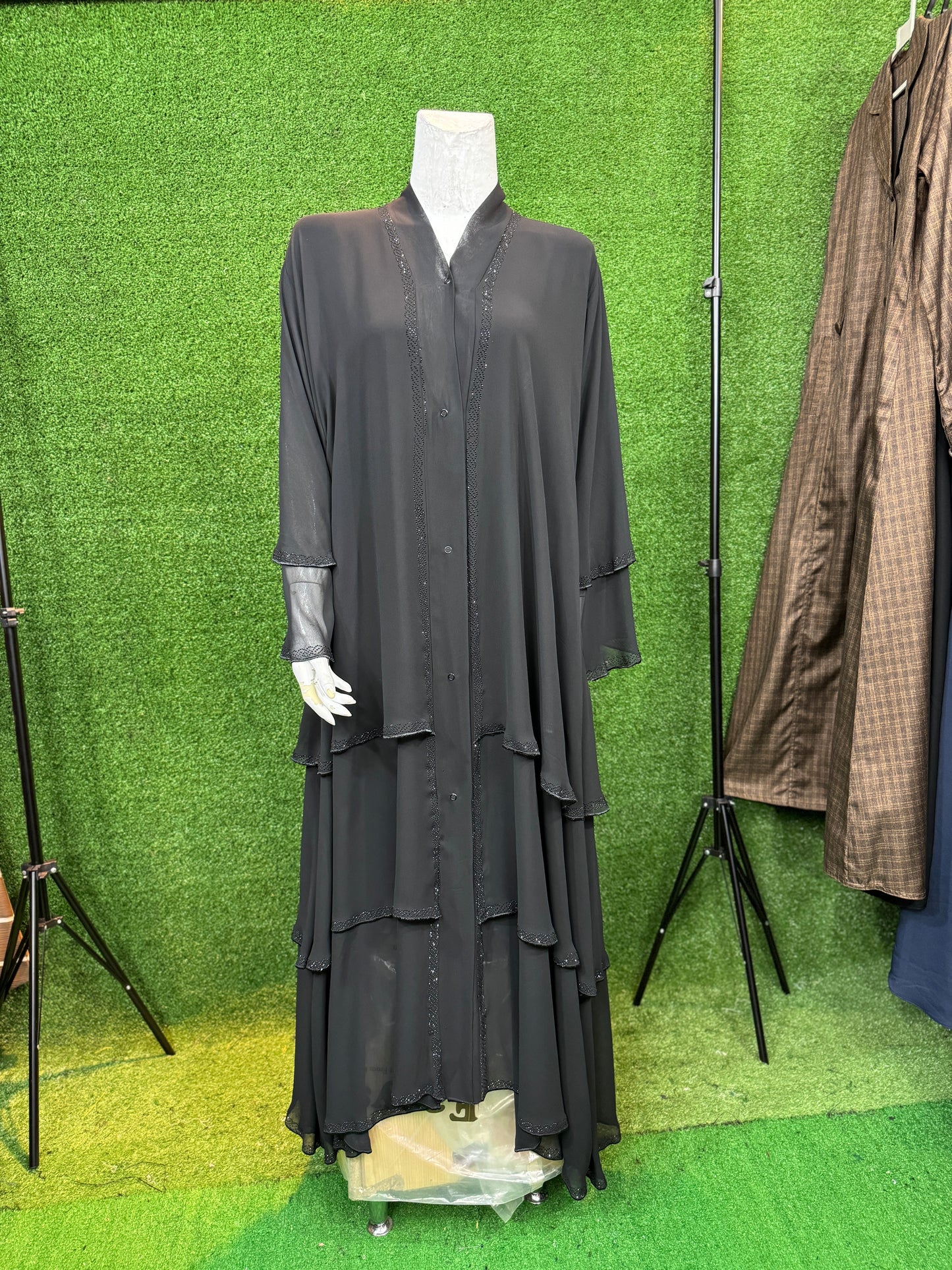 THREE LAYERS ABAYA WITH STOLER