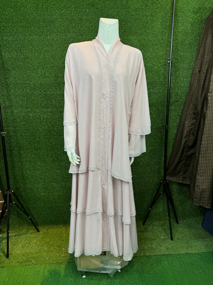 THREE LAYERS ABAYA WITH STOLER