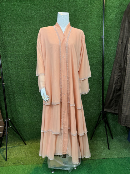 THREE LAYERS ABAYA WITH STOLER