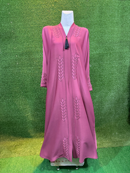 Blush Pink Embellished Abaya