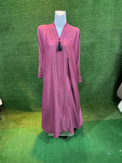 Blush Pink Embellished Abaya