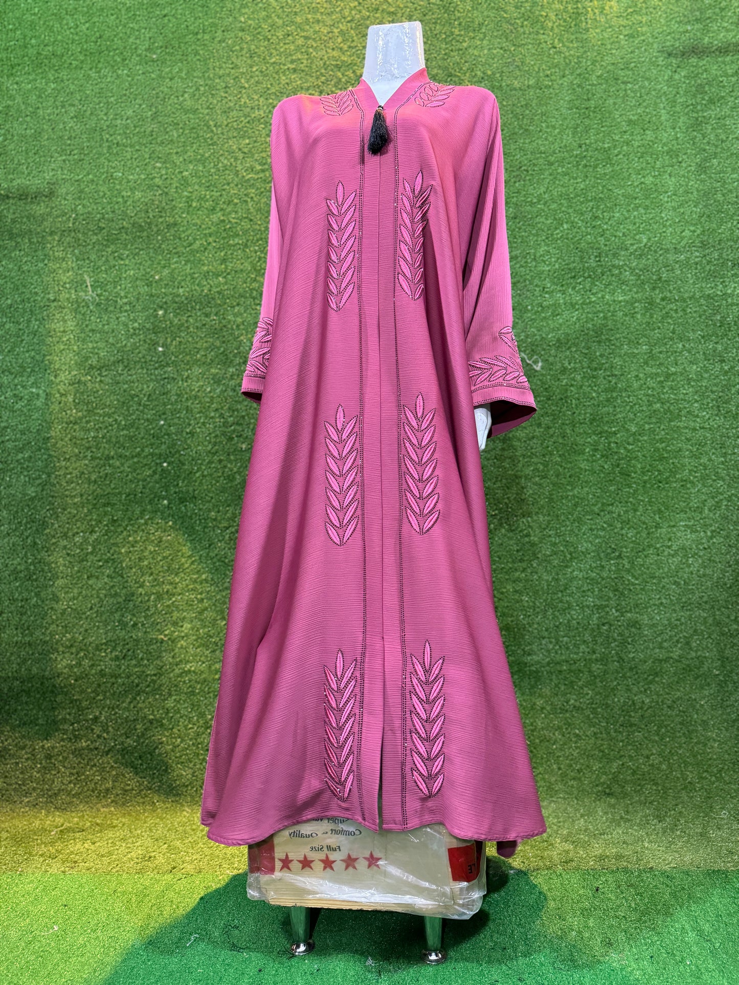 Blush Pink Embellished Abaya